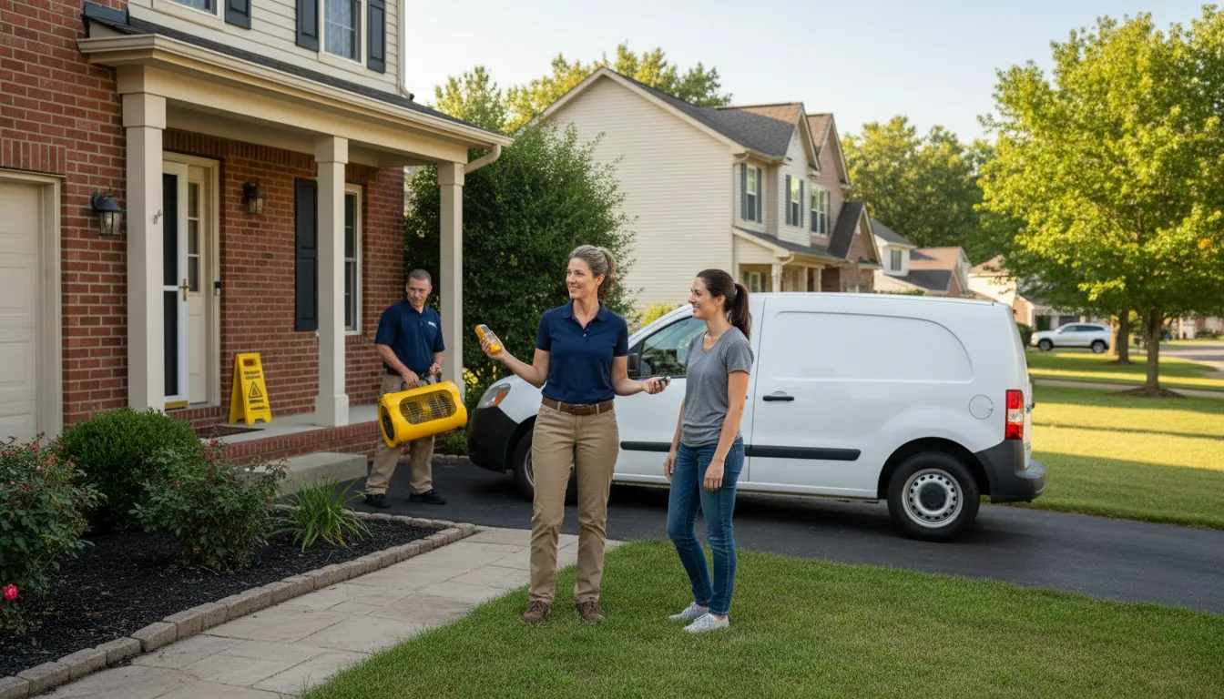 Water restoration image for Dehumidification And Cleanup Services in Sims, NC